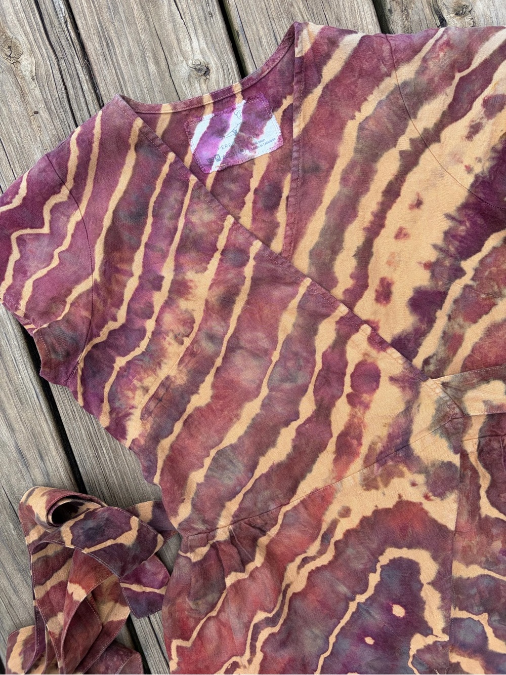 notPERFECTLINEN Ice Dyed Margaret Wrap Jumpsuit